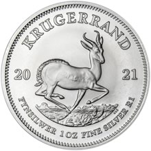 Otevřete Kruger Rand 1 Oz Ag Investiční stříbrná mince