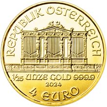 Otevřete Wiener Philharmoniker  1/25 Oz - Investiční zlatá mince