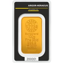 Otevřete Argor Heraeus SA 100 gramů - Investiční zlatý slitek