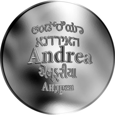 Náhled Averzní strany - Česká jména - Andrea - velká stříbrná medaile 1 Oz