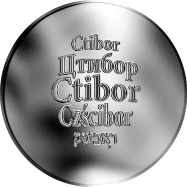 Náhled Averzní strany - Česká jména - Ctibor - velká stříbrná medaile 1 Oz