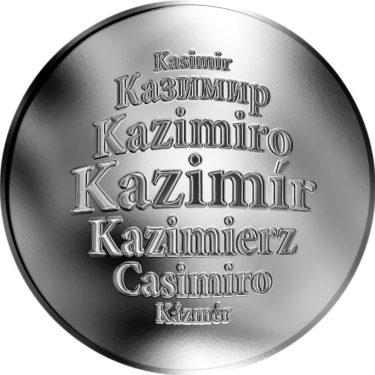 Náhled Averzní strany - Česká jména - Kazimír - stříbrná medaile