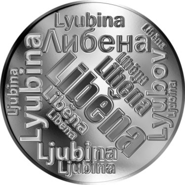 Náhled Averzní strany - Česká jména - Liběna - velká stříbrná medaile 1 Oz