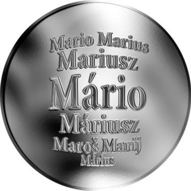 Náhled Averzní strany - Slovenská jména - Mário - velká stříbrná medaile 1 Oz