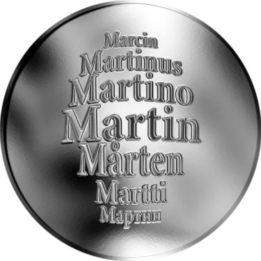 Náhled Averzní strany - Česká jména - Martin - velká stříbrná medaile 1 Oz