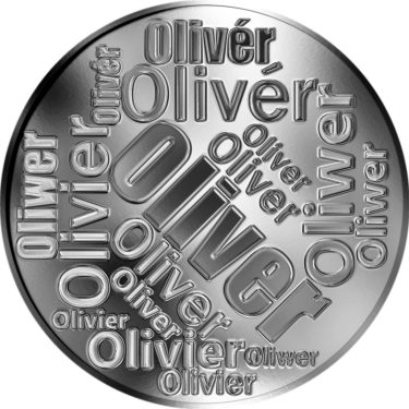 Náhled Averzní strany - Česká jména - Oliver - velká stříbrná medaile 1 Oz