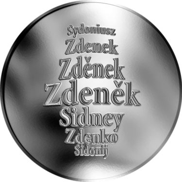 Náhled Averzní strany - Česká jména - Zdeněk - velká stříbrná medaile 1 Oz